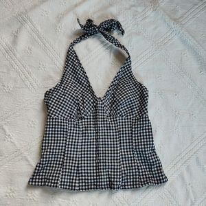 H&M gingham halter top